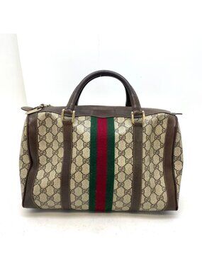 Gucci Hand Mini Boston Bag Vintage Sherry GG